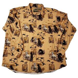 Field Tested by Outdoor Life Button Down Hunting Dog Ducks Labrador XL Shirt